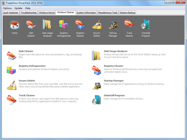 تسريعWindows 7 الخاص بك باستخدام Tweak Now Power Pack 2012