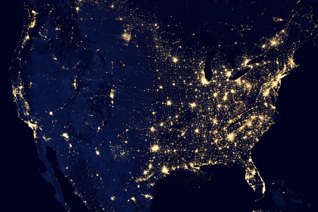 Earth at night USA 2012