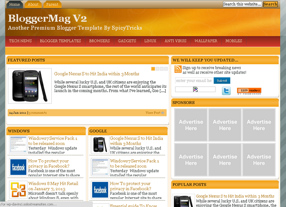BloggerMag blogger template