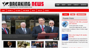 Breaking news blogger template