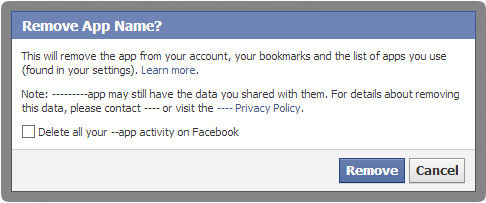 remove facebook app2