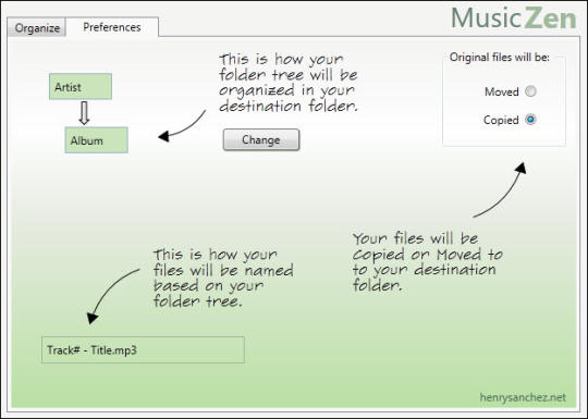 Organize the music files