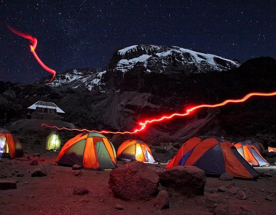 Barranco camp at night