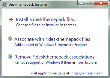 Install Windows 8 Themes in Windows 7 -deskthemepack installer