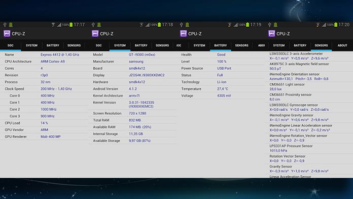 HowTo Get Android Phone Hardware and Other Advanced Details With CPU-Z