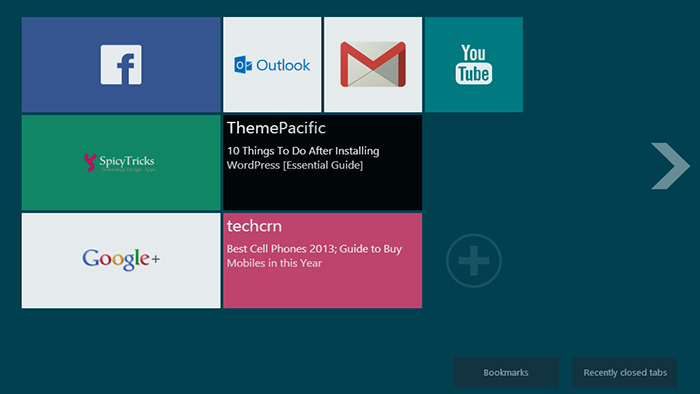 Get Windows 8 Live Tile Metro Style in Google Chrome with Modern New Tab Page