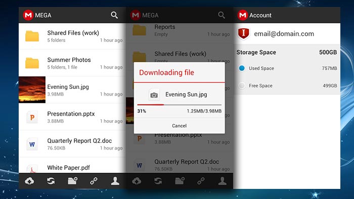 50 GB Encrypted Free Cloud Storage for Your Android Phone via Mega