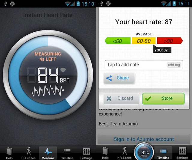 Heart Rate Measuring Android App
