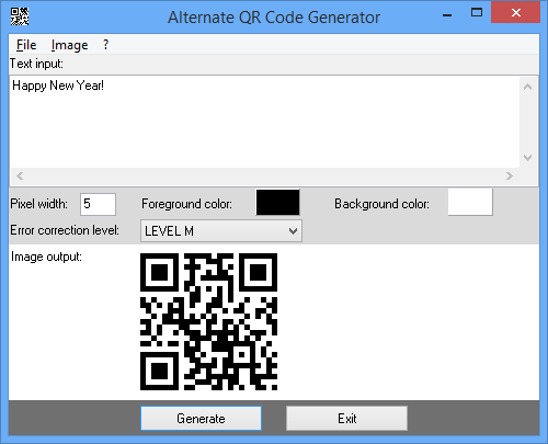 Generate QR Codes in Your Desktop Computer using Alternate QR Code Generator