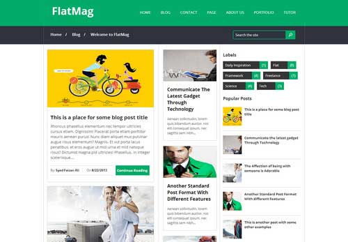 FlatMag-responsive-blogger-template